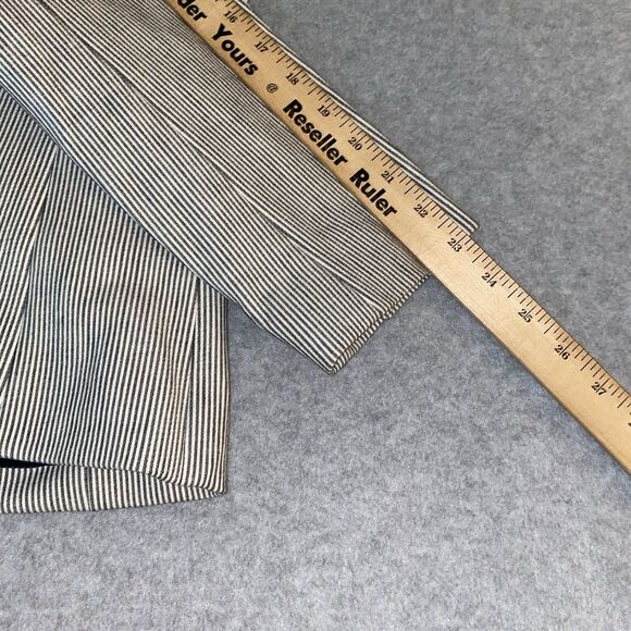 Banana Republic Blazer Jacket Women’s 4 Navy White Pinstripe Career Work 23” - Picture 14 of 16